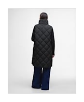Women's Barbour Bernice Puffer Gilet - Black / Classic Tartan
