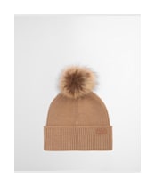 Women’s Barbour Dover Beanie & Hailes Scarf Gift Set - Hessian Tartan