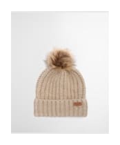 Barbour Saltburn Beanie & Tartan Scarf Set - Gardenia Tartan