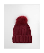 Women's Barbour Saltburn Bobble Hat - Biking Red