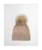 Women's Barbour International Mallory Pom Beanie - Oat