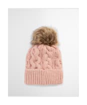 Women's Barbour Penshaw Cable Beanie - Pink Blush