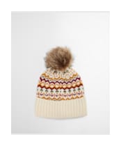 Women's Barbour Kingsford Fair Isle Beanie Hat - Cloud