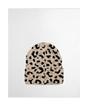 Women's Barbour International Harley Leopard Beanie Hat - Jasmine Leopard