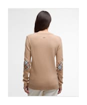 Women’s Barbour Pendle Crew Knit Sweater - Pale Camel / Hessian