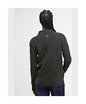 Women's Barbour Burne Roll Neck Knit - Olive