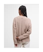 Women's Barbour Lavensdale Crew Knitted Jumper - LIGHT HONEY