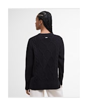 Women's Barbour Burne Crew Knitted Jumper - Black
