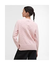 Women's Barbour Burne Crew Knitted Jumper - Pink Blush