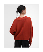 Women's Barbour Antonia Knitted Jumper - Burnt Orange