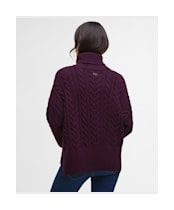 Women's Barbour Embleton Knitted Jumper - Black Cherry
