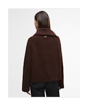 Women's Barbour International Saskia Knitted Jumper - Chocolate