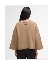 Women's Barbour Lilian Knitted Jumper - Military Brown