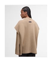 Women's Barbour Martha Sleeveless Zip Through Knitted Vest - Military Brown