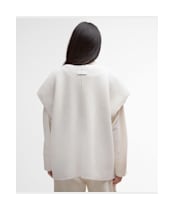 Women's Barbour Martha Sleeveless Zip Through Knitted Vest - Birch