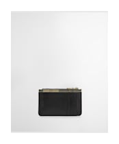 Women's Barbour Alder Leather Card Holder - Black / Ancient 