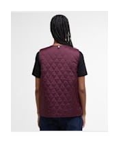 Women's My Barbour Reversible Liner - Aubergine / Pollen
