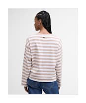 Women's Barbour Bede Oversized Top - Pale Camel Stripe