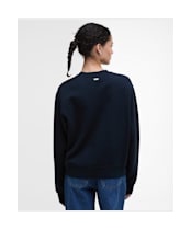 Women's Barbour Bede Oversized Crew Sweatshirt - Navy
