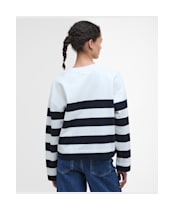 Women's Barbour Faye Sweatshirt - Cloud / Navy Stripe
