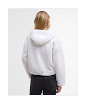 Women's Barbour International Lola Fleece Hoodie - Off White