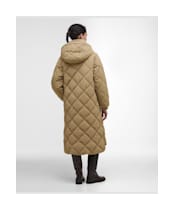 Women's Barbour Kirkton Puffer Jacket - Military Brown / Ancient Tartan