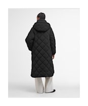 Women's Barbour Kirkton Puffer Jacket - Black / Classic Tartan