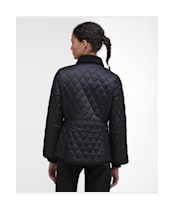Women's Barbour Fitted Beadnell Quilted Jacket - Black / Classic Tartan