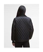 Women's Barbour Marla Quilted Jacket - Black / Classic Tartan