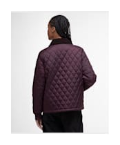Women's Barbour Marla Quilted Jacket - Blak Cherry / Dark Brown / Muted Tartan