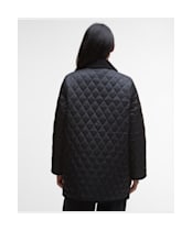 Women's Barbour Meryl Quilted Jacket - Black / Classic Tartan