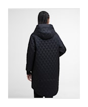 Women's Barbour Hilary Quilted Jacket - Black / Classic Tartan