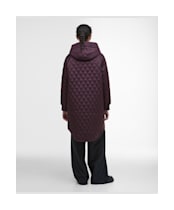 Women's Barbour Hilary Quilted Jacket - Blak Cherry / Dark Brown / Muted Tartan