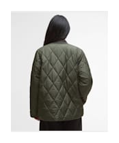 Women's Barbour Leonie Quilted Jacket - OLIVE/DARK MOSS/