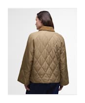 Women's Barbour Martha Quilted Jacket - Military Brown / Ancient Tartan