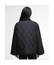 Women's Barbour Martha Quilted Jacket - Black / Classic Tartan