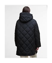 Women's Barbour Kailyn Puffer Jacket - Black / Classic Tartan