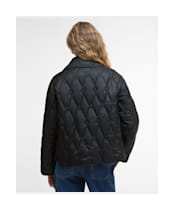 Women's Barbour Bernadette Quilted Jacket - Black / Onyx Tartan