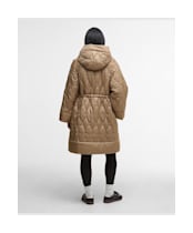 Women's Barbour Celina Quilted Jacket - Military Brown / Hollyhock