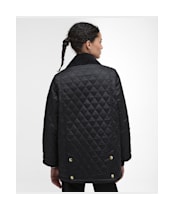 Women's Barbour Modern Beadnell Quilted Jacket - Black / Classic Tartan