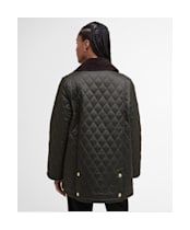 Women's Barbour Modern Beadnell Quilted Jacket - Sage / Ancient Tartan