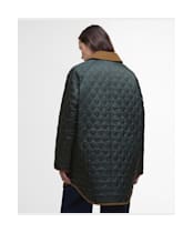 Women's Barbour Over Sized Liddesdale Quilted Jacket - Sage / Ancient Tartan