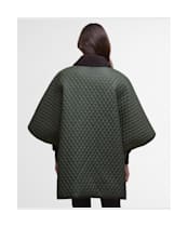 Women's Barbour Oakham Quilted Cape - Olive