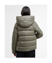 Women's Barbour International Olivios Puffer Jacket - Dusky Khaki