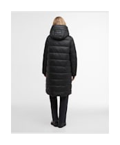Women's Barbour International Longline Olivios Puffer Jacket - Black