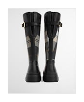 Women's Barbour Dena Tall Wellingtons - Black / Ancient Tartan