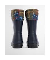 Women's Barbour Mowbray Mid Wellingtons - Navy / Classic Tartan