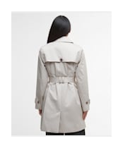 Women's Barbour Short Greta Showerproof Jacket - Mist /Hessian Tartan