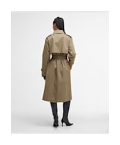 Women's Barbour Aoife Trench Showerproof - Military Brown / Hollyhock
