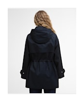 Women's Barbour Fallyn Showerproof Jacket - Dark Navy / Hessian